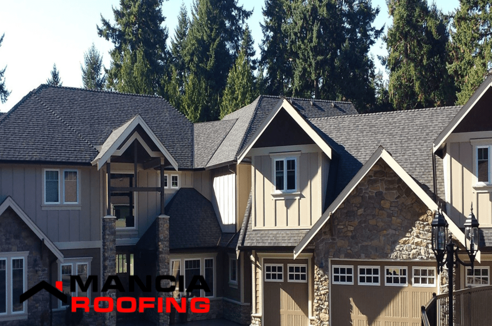 Large house with gray roof